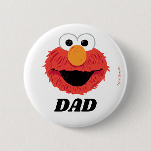 Sesame Street Elmo Birthday Chalkboard Dad 6 Cm Round Badge