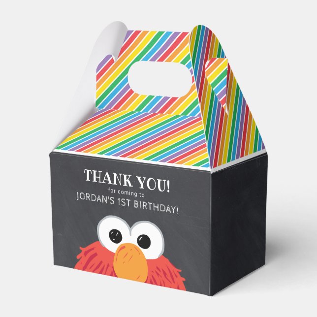 Sesame Street | Elmo Birthday Chalkboard Favour Box (Back Side)