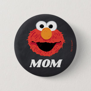 Sesame Street Elmo Birthday Chalkboard Mum 6 Cm Round Badge