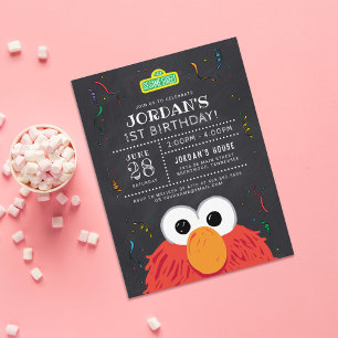Sesame Street   Elmo Birthday Chalkboard Postcard