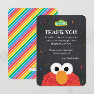 Sesame Street   Elmo Birthday Chalkboard Thank You Card