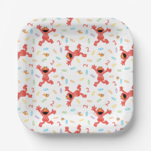 Sesame Street Elmo Birthday Crayon Paper Plate
