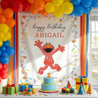 Sesame Street Elmo | Birthday Crayon Tapestry