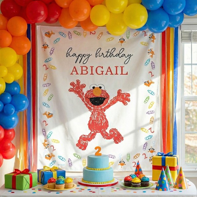 Sesame Street Elmo | Birthday Crayon Tapestry (Creator Uploaded)