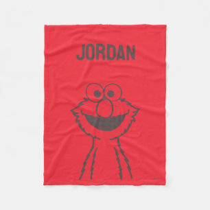 Sesame Street Elmo Bright Add Your Name Fleece Blanket
