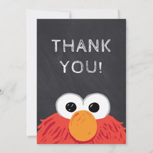 Sesame Street Elmo Chalkboard Birthday Thank You Card