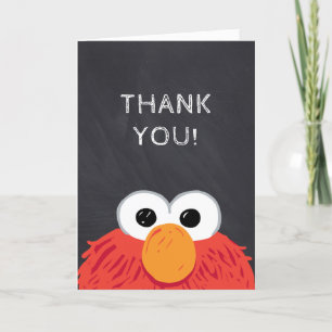 Sesame Street Elmo Chalkboard Birthday Thank You Card