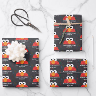 Sesame Street Elmo Chalkboard Birthday Wrapping Paper Sheet