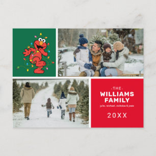 Sesame Street Elmo Christmas Family Photo Holiday Postcard