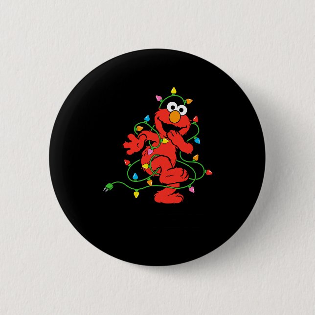 Sesame Street Elmo Christmas Lights Baby  6 Cm Round Badge (Front)