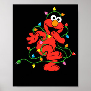 Sesame Street Elmo Christmas Lights Baby  Poster