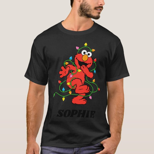 Sesame Street Elmo Christmas Lights Baby  T-Shirt (Front)