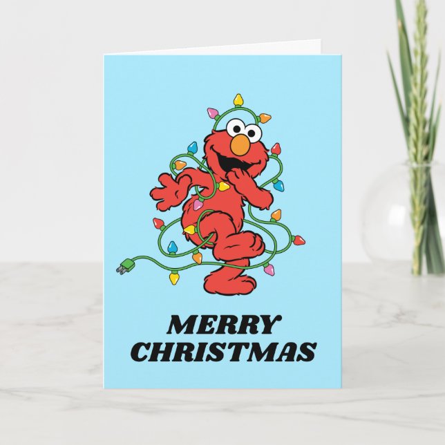 Sesame Street | Elmo Christmas Lights Card (Front)