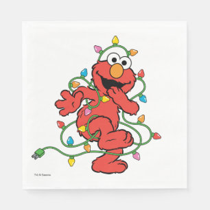 Sesame Street   Elmo Christmas Lights Napkin