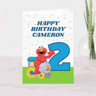 Sesame Street Elmo Chugga Chugga Two Two Birthday Card