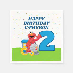 Sesame Street Elmo Chugga Chugga Two Two Birthday Napkin