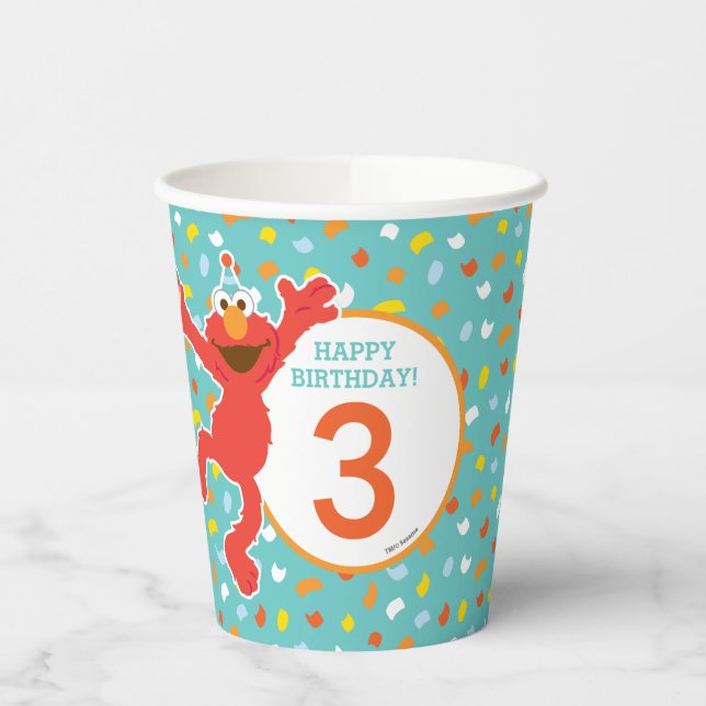 Sesame Street | Elmo Confetti Birthday Paper Cups (Left)