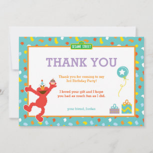 Sesame Street Elmo - Confetti Birthday Thank You