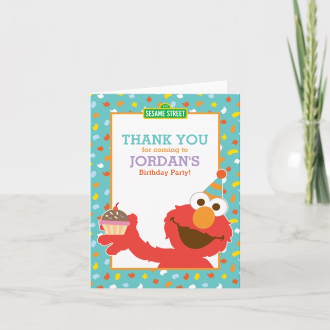 Sesame Street | Elmo - Confetti Thank You Card (Front)