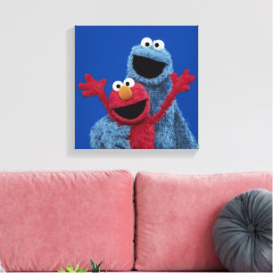 Sesame Street Elmo & Cookie Monster Canvas Print