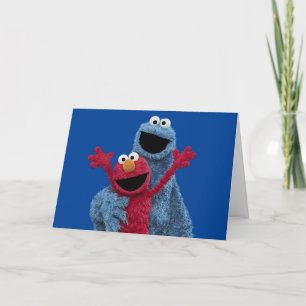 Sesame Street Elmo & Cookie Monster Holiday Card