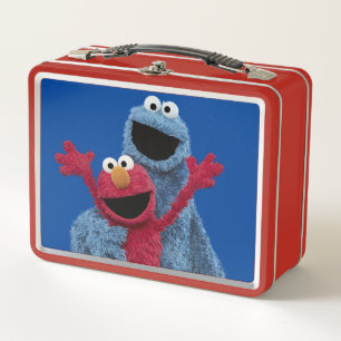 Sesame Street Elmo & Cookie Monster Metal Lunch Box