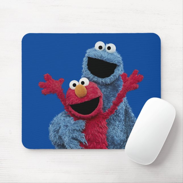 Sesame Street | Elmo & Cookie Monster Mouse Mat (With Mouse)