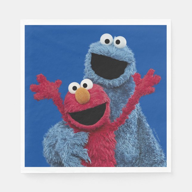 Sesame Street | Elmo & Cookie Monster Napkin (Front)