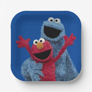 Sesame Street   Elmo & Cookie Monster Paper Plate