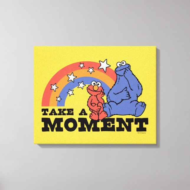 Sesame Street | Elmo & Cookie Take a Moment Canvas Print (Front)