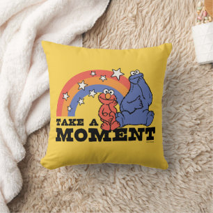 Sesame Street   Elmo & Cookie Take a Moment Cushion
