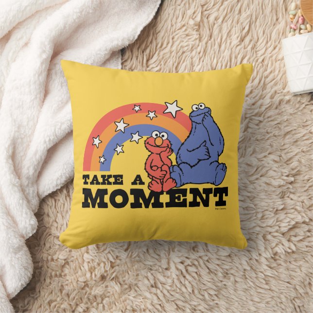 Sesame Street | Elmo & Cookie Take a Moment Cushion (Blanket)