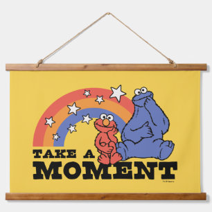 Sesame Street Elmo & Cookie Take a Moment Hanging Tapestry