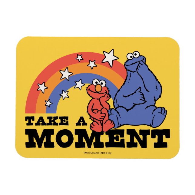 Sesame Street | Elmo & Cookie Take a Moment Magnet (Horizontal)