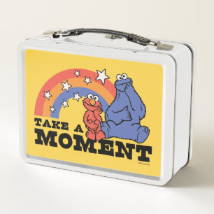 Sesame Street Elmo & Cookie Take a Moment Metal Lunch Box
