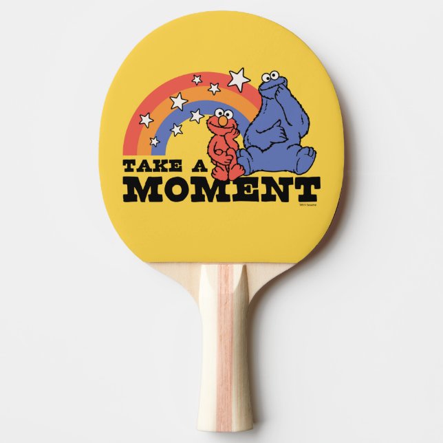 Sesame Street | Elmo & Cookie Take a Moment Ping Pong Paddle (Front)