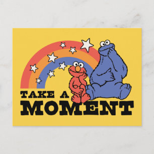 Sesame Street Elmo & Cookie Take a Moment Postcard