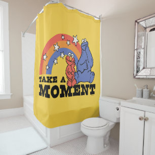 Sesame Street   Elmo & Cookie Take a Moment Shower Curtain