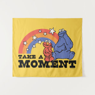 Sesame Street Elmo & Cookie Take a Moment Tapestry