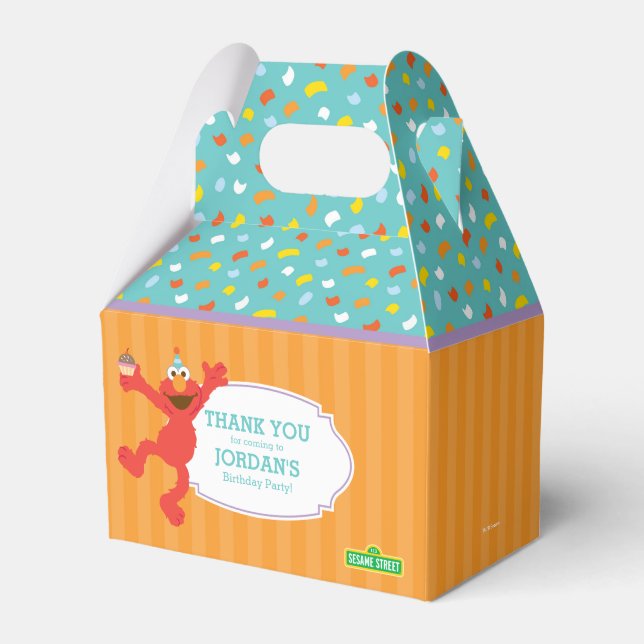 Sesame Street | Elmo - Cupcake & Confetti Birthday Favour Box (Front Side)