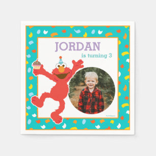 Sesame Street Elmo - Cupcake & Confetti Birthday Napkin
