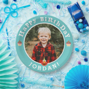 Sesame Street Elmo - Cupcake & Confetti Birthday Paper Plate