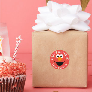 Sesame Street Elmo Face Happy Birthday Gift Tag