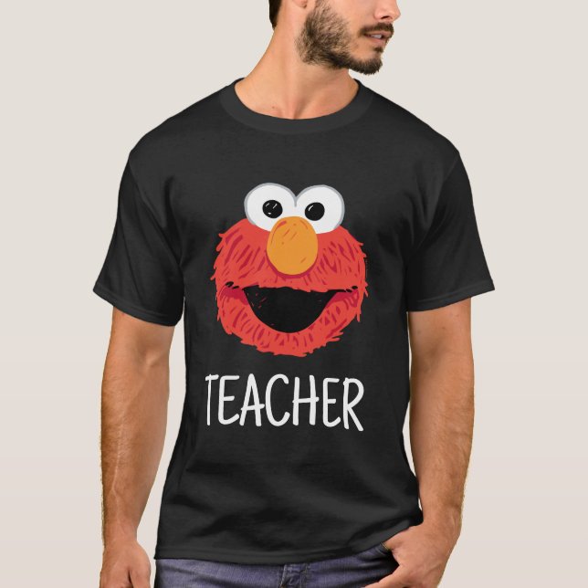 Sesame Street | Elmo Face Teacher T-Shirt (Front)