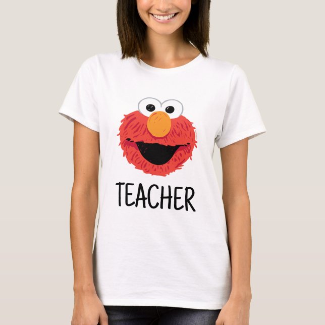 Sesame Street | Elmo Face Teacher T-Shirt (Front)