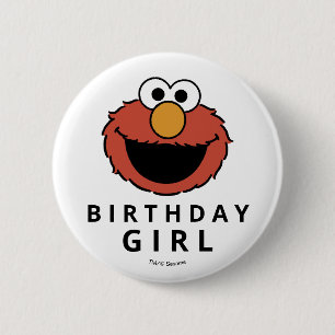 Sesame Street Elmo - First Birthday Button