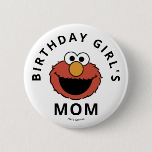 Sesame Street Elmo - First Birthday Button