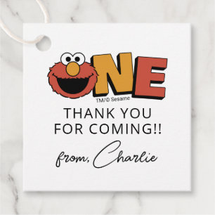 Sesame Street Elmo - First Birthday Favor Tags