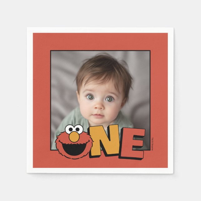 Sesame Street | Elmo - First Birthday Napkin (Front)