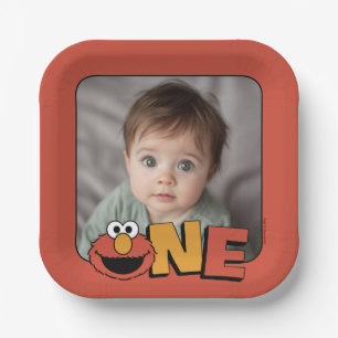Sesame Street Elmo - First Birthday Paper Plates